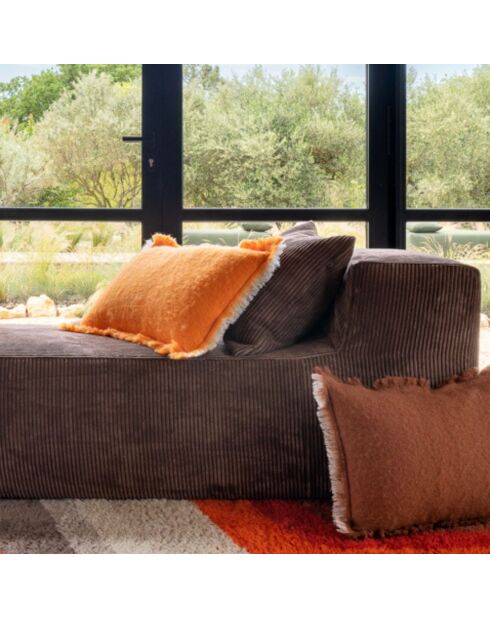 Coussin en laine orange 40x60cm