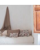 Coussin artisanal en laine & alpaga marron 40x60 cm