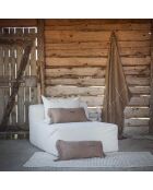 Coussin en lin à chevrons marron 30x60cm