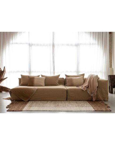 Coussin en laine beige 40x60cm