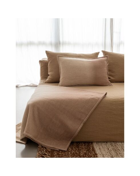 Coussin en laine beige 40x60cm