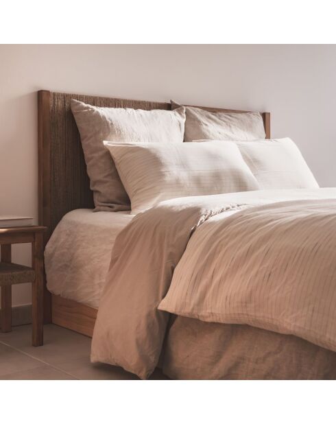 Edredon en coton bio beige 90x220cm