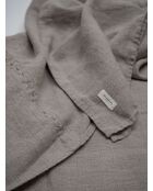 Nappe en lin avec fils lurex naturel 190x300cm