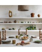 Nappe en lin avec fils lurex naturel 190x300cm