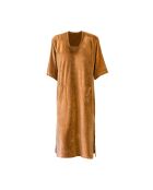 Robe longue en éponge jaune