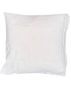 Taie d'oreiller en lin lavé rose pâle 65x65cm