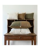 Coussin en coton flammé bronze 25x40cm