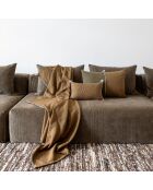 Coussin en coton flammé bronze 25x40cm