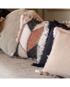 Coussin en laine motif 70s marron 40x60cm