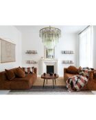 Coussin en laine motif 70s marron 40x60cm