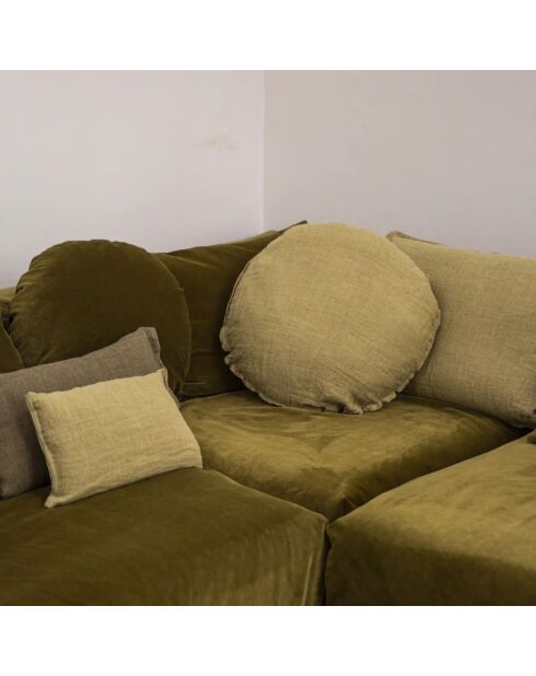 Coussin en lin changeant forêt 30x60cm