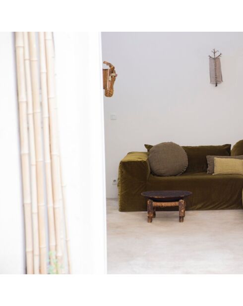 Coussin en lin changeant forêt 30x60cm