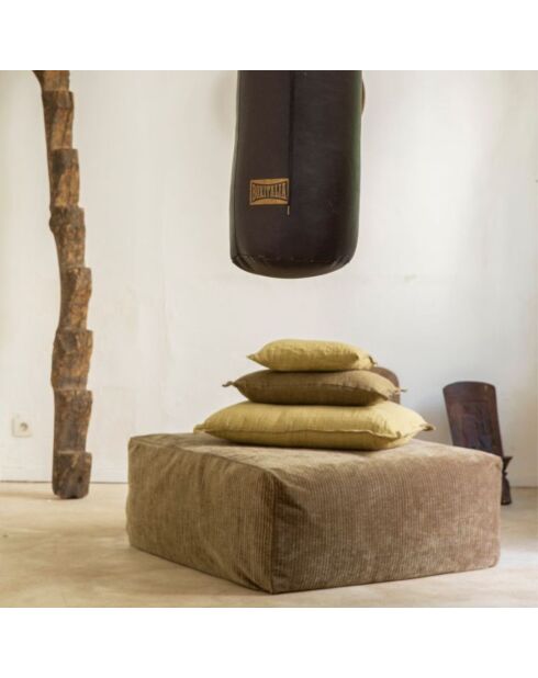 Coussin en lin changeant forêt 30x60cm