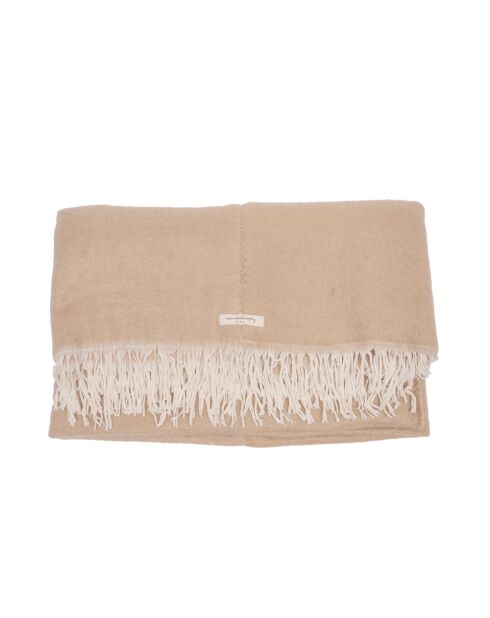 Couvre-lit en laine beige 250x250cm