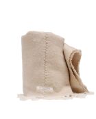 Couvre-lit en laine beige 250x250cm