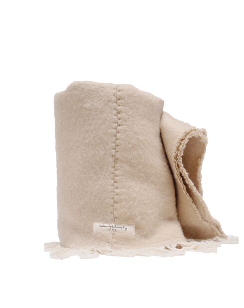 Couvre-lit en laine beige 250x250cm