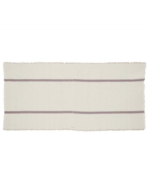 Plaid ou Nappe blanc/violet 110x220cm