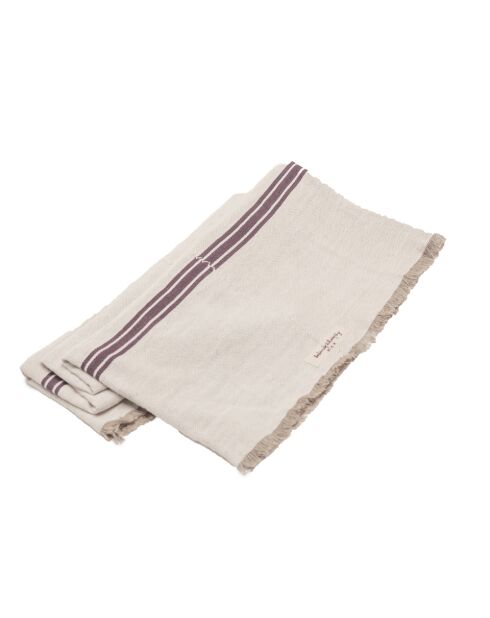 Plaid ou Nappe blanc/violet 110x220cm