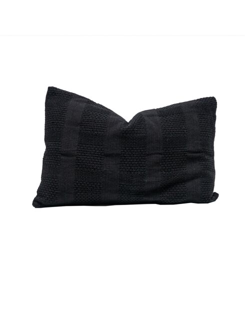 Coussin en crochet fait main noir 40x60cm