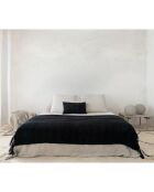 Coussin en crochet fait main noir 40x60cm