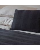 Coussin en crochet fait main noir 40x60cm