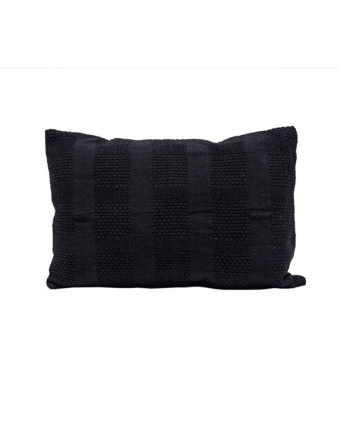 Coussin en crochet fait main noir 40x60cm