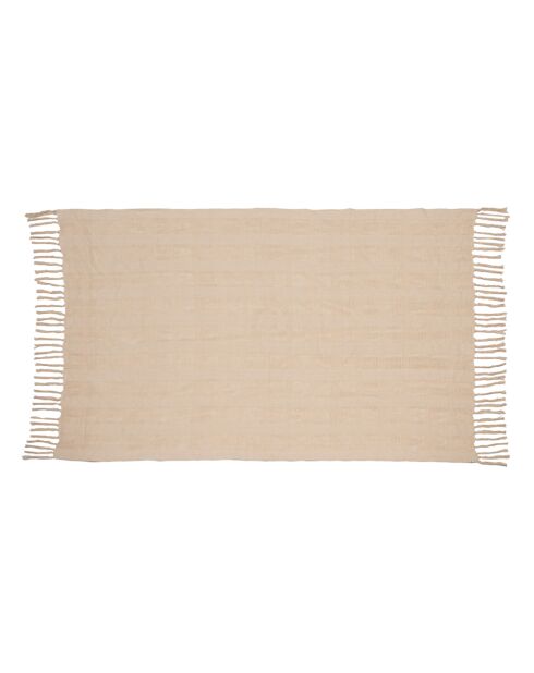 Nappe en crochet fait main beige 130x200cm