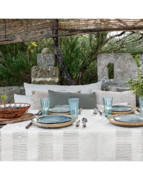 Nappe en crochet fait main beige 130x200cm