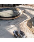 Nappe en crochet fait main beige 130x200cm