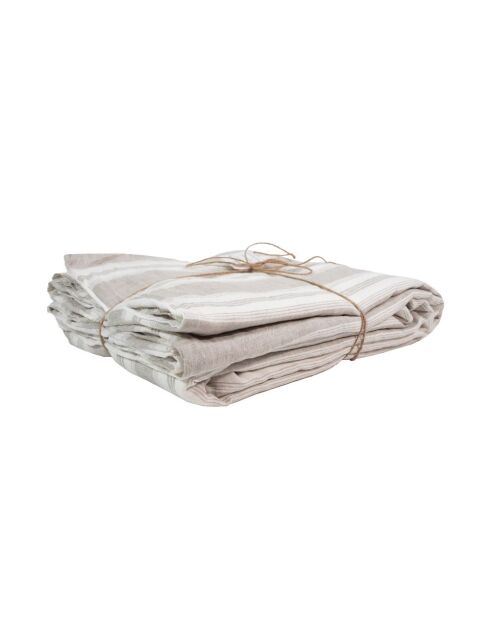 Housse de couette en lin lavé et coton grise 220x240 cm
