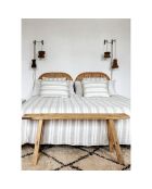 Housse de couette en lin lavé et coton grise 220x240 cm