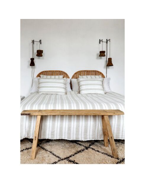 Housse de couette en lin lavé et coton grise 220x240 cm