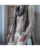 Echarpe en lin grise 70x200cm