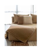 Plaid en laine et coton vert 140x220cm