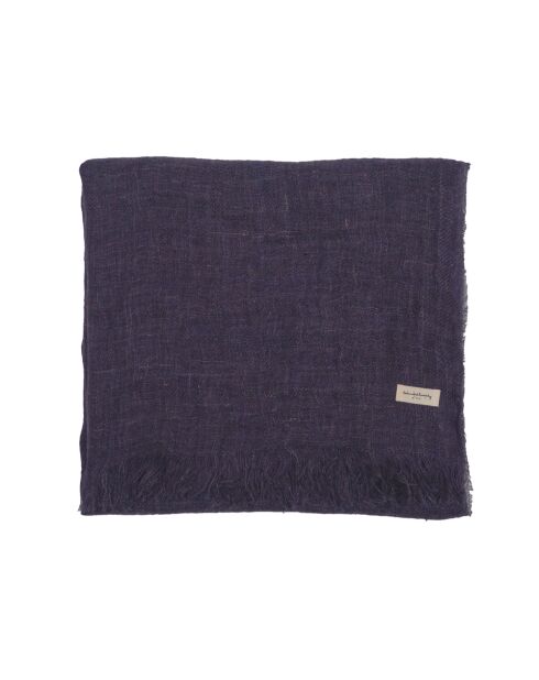 Plaid en lin violet 200x144cm