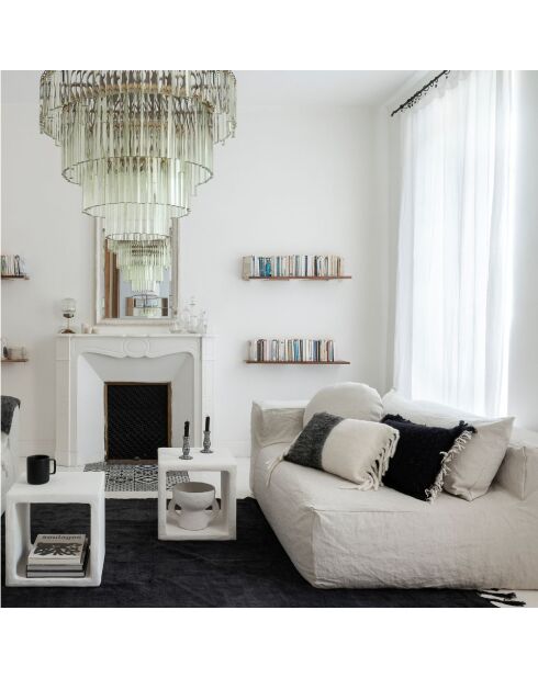 Coussin en laine noir 40x60cm