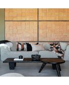 Coussin en laine noir 40x60cm