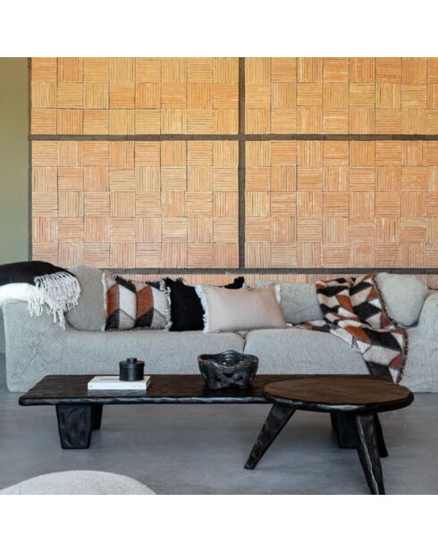 Coussin en laine noir 40x60cm