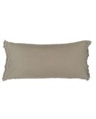Coussin en lin frangé naturel 55x110cm