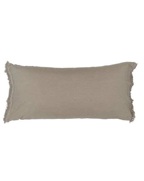 Coussin en lin frangé naturel 55x110cm