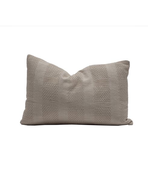 Coussin en crochet fait main beige 40x60cm