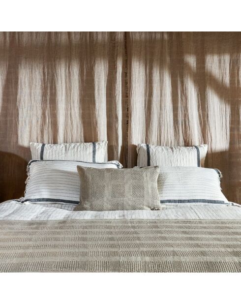 Coussin en crochet fait main beige 40x60cm