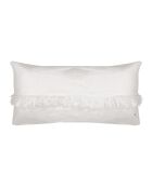 Coussin en lin frangé plume 30x60cm