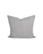 Taie d'oreiller en lin lavé et coton grise 65x65cm