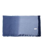 Plaid en laine & cachemire bleu 120x200cm