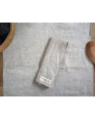 2 serviettes de table en lin lavé naturel