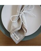 2 serviettes de table en lin lavé naturel