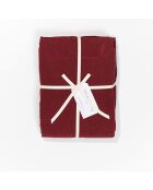Drap housse en lin lavé rouge 90x200cm