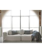 Plaid en lin et coton bleu 135x200cm