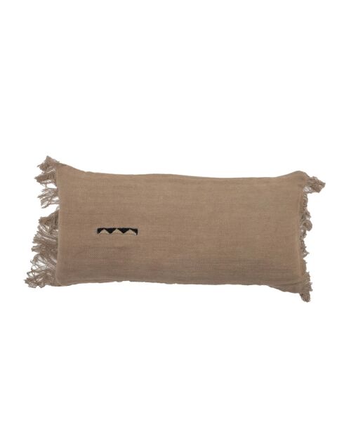 Coussin en lin à chevrons marron 30x60cm